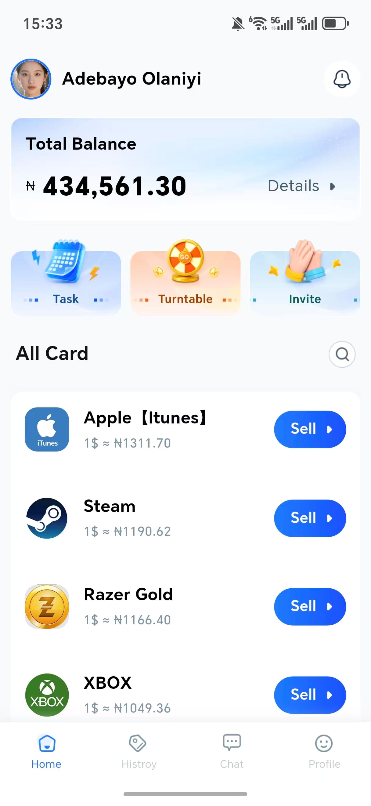 OwnCard App UI